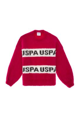 Kız Çocuk Fuşya Bisiklet Yaka Kazak - 50291645009