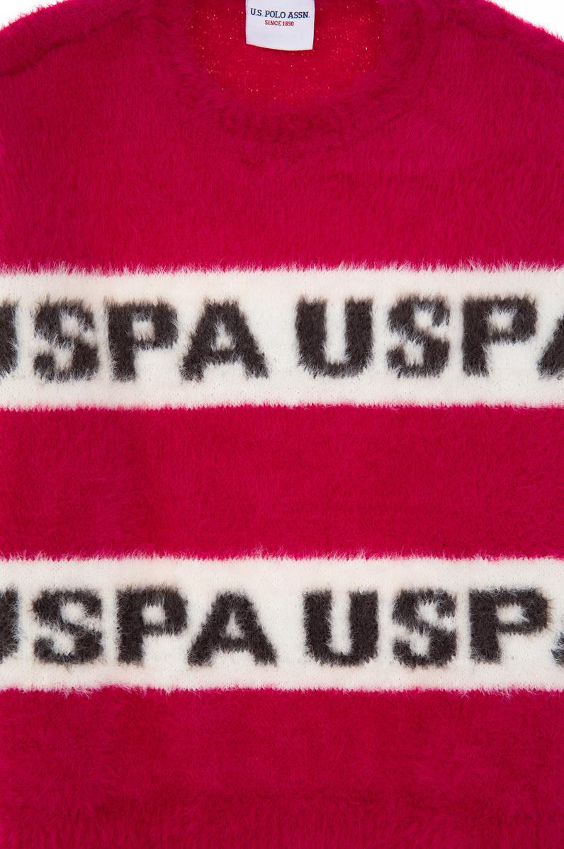 Kız Çocuk Fuşya Bisiklet Yaka Kazak