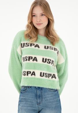 Kadın Mint Bisiklet Yaka Kazak - 50294259014