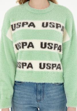 Kadın Mint Bisiklet Yaka Kazak - 50294259014