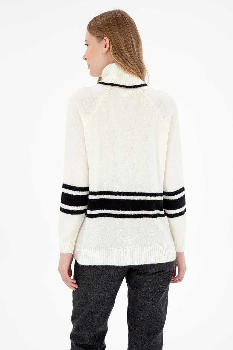 Kadın Krem Boğazlı Kazak - 50297111006