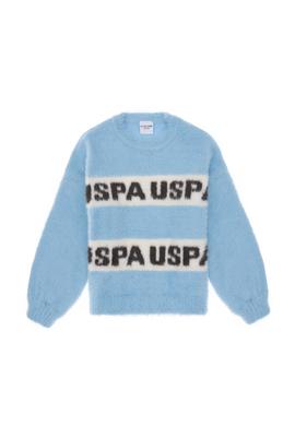 Kız Çocuk Açık Mavi Bisiklet Yaka Kazak - 50291645013