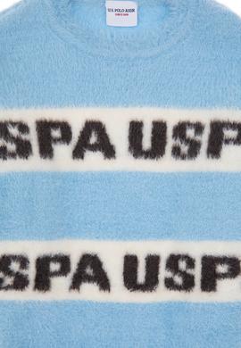 Kız Çocuk Açık Mavi Bisiklet Yaka Kazak - 50291645013