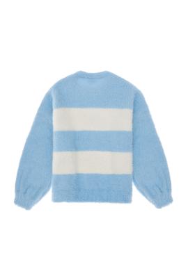 Kız Çocuk Açık Mavi Bisiklet Yaka Kazak - 50291645013