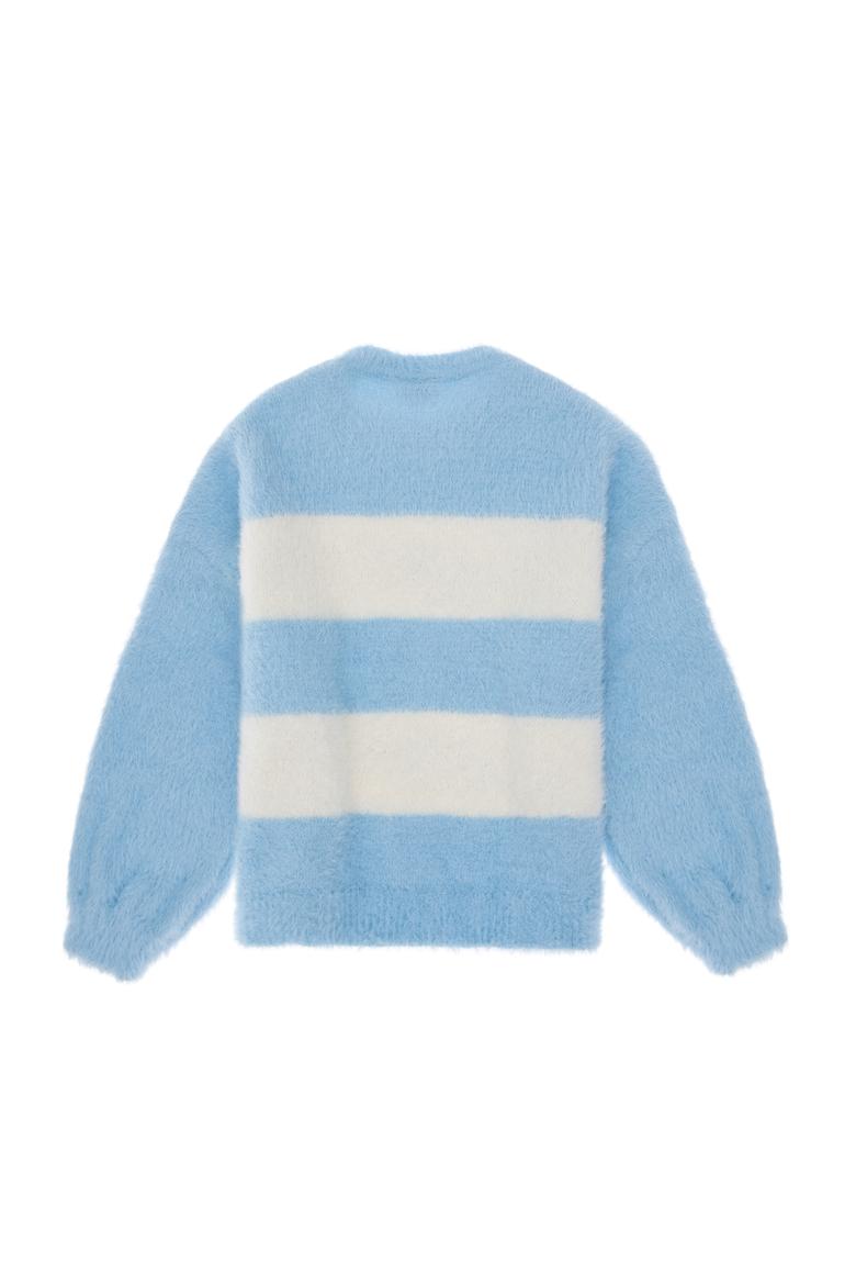 Kız Çocuk Açık Mavi Bisiklet Yaka Kazak - 50291645013