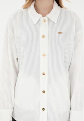 Kadın Krem Örme Gömlek - 50299009004