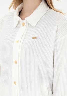 Kadın Krem Örme Gömlek - 50299009004