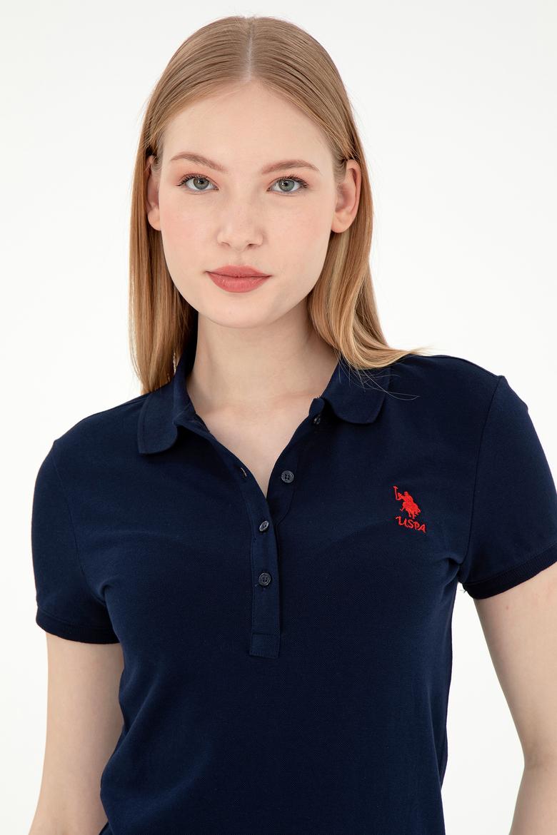 Kadın Lacivert Basic Polo Yaka Tişört - 50280037007