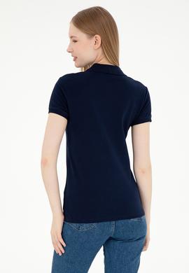 Kadın Lacivert Basic Polo Yaka Tişört - 50280037007