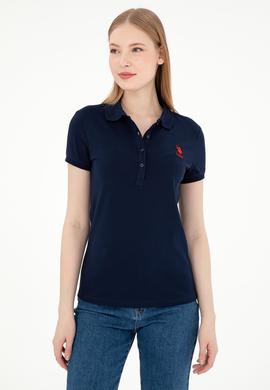 Kadın Lacivert Basic Polo Yaka Tişört - 50280037007