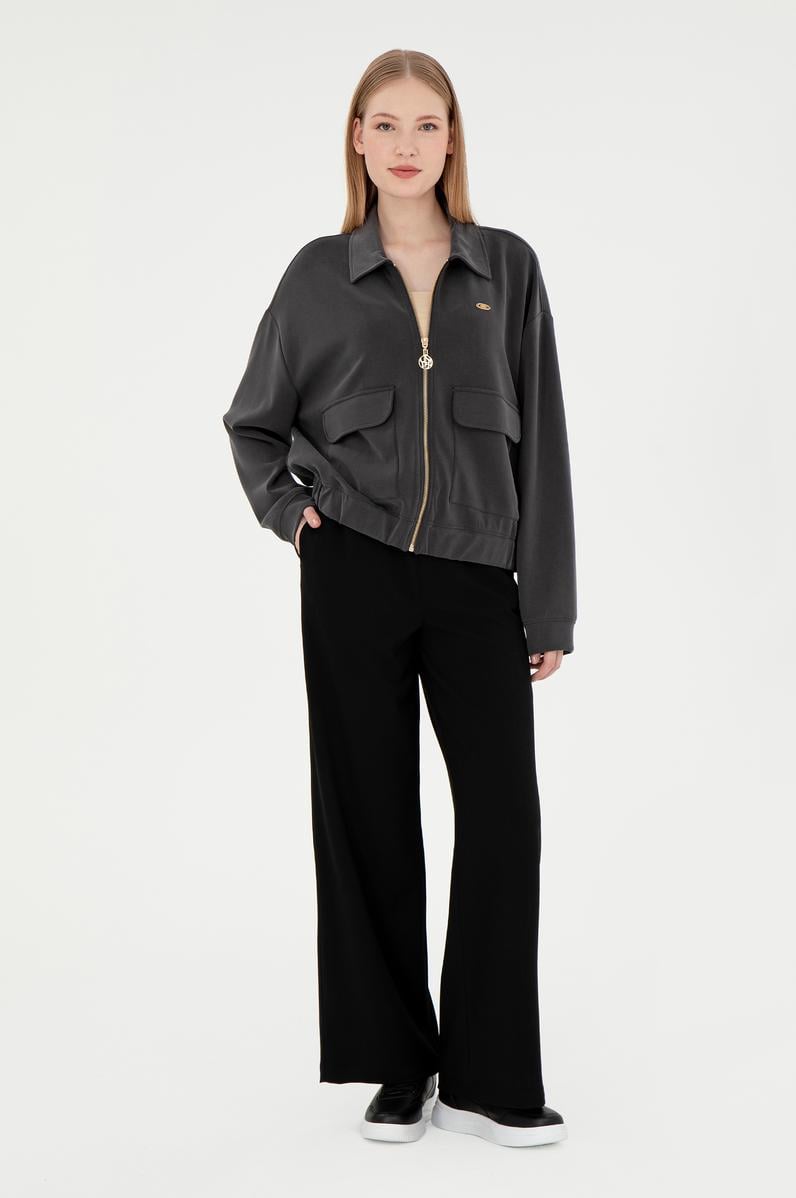 Kadın Siyah Kanvas Pantolon