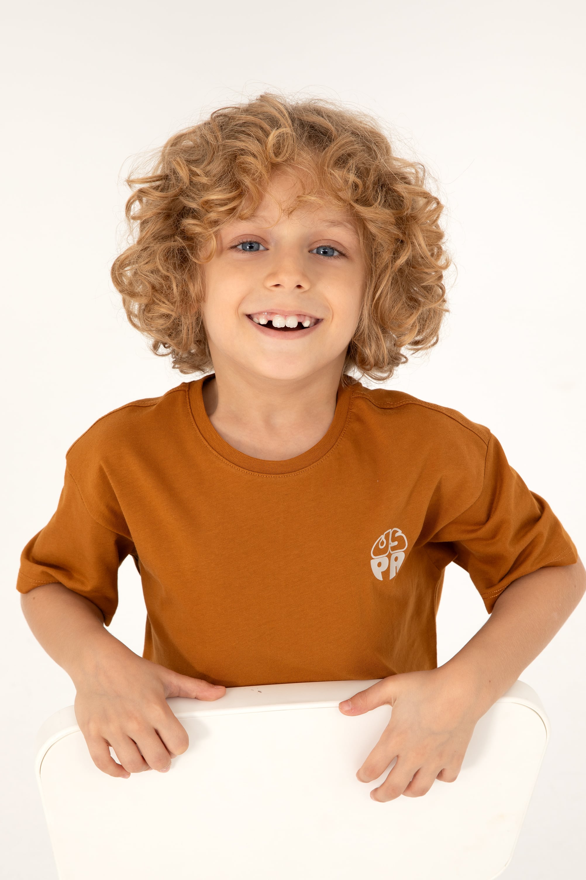 Erkek Çocuk Coconut Comfort Basic Bisiklet Yaka Tişört - Image 1