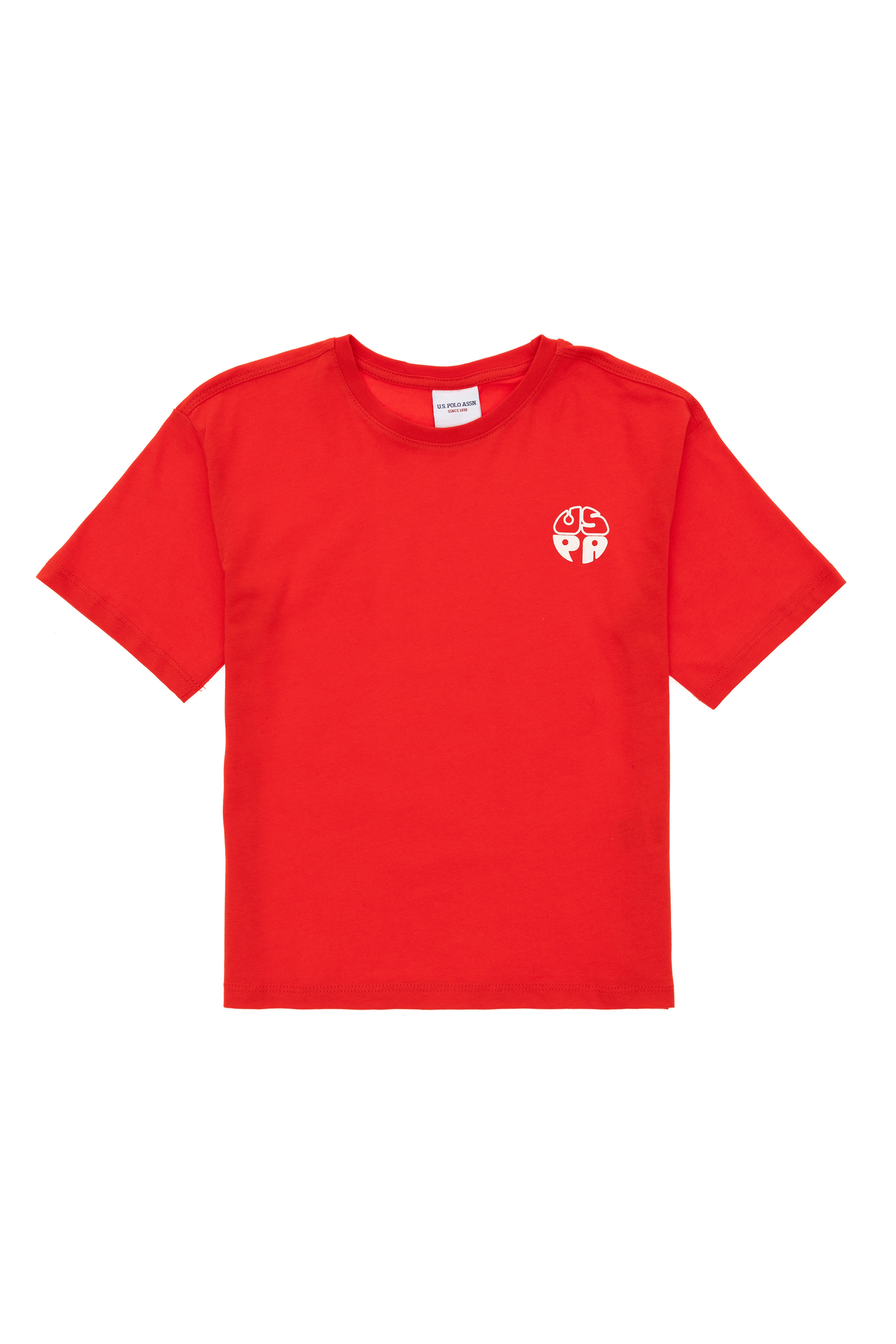 Erkek Çocuk Kırmızı Comfort Basic Bisiklet Yaka Tişört - Image 3