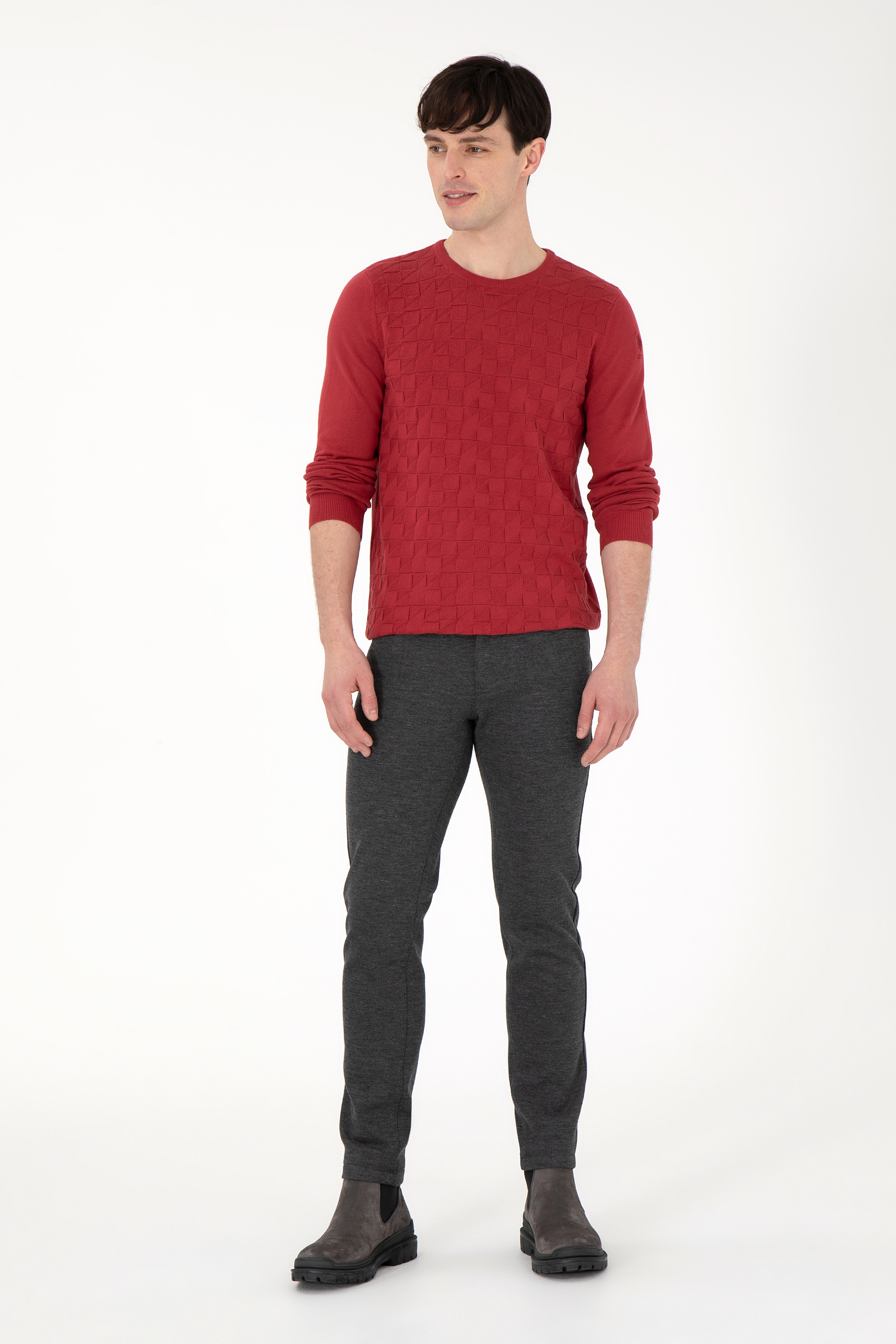 Erkek Slim Fit Antrasit Kanvas Pantolon - Image 3