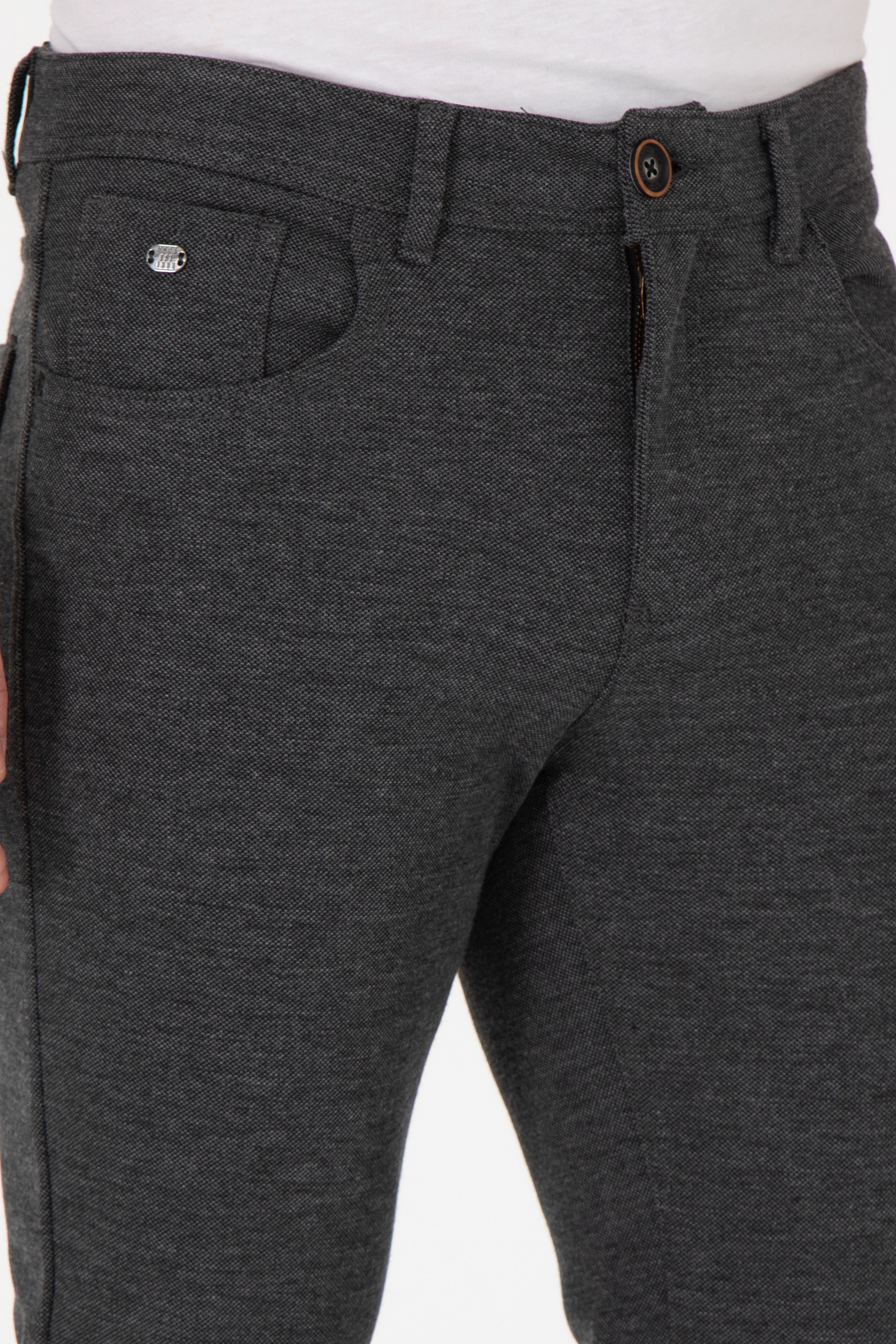 Erkek Slim Fit Antrasit Kanvas Pantolon - Image 5