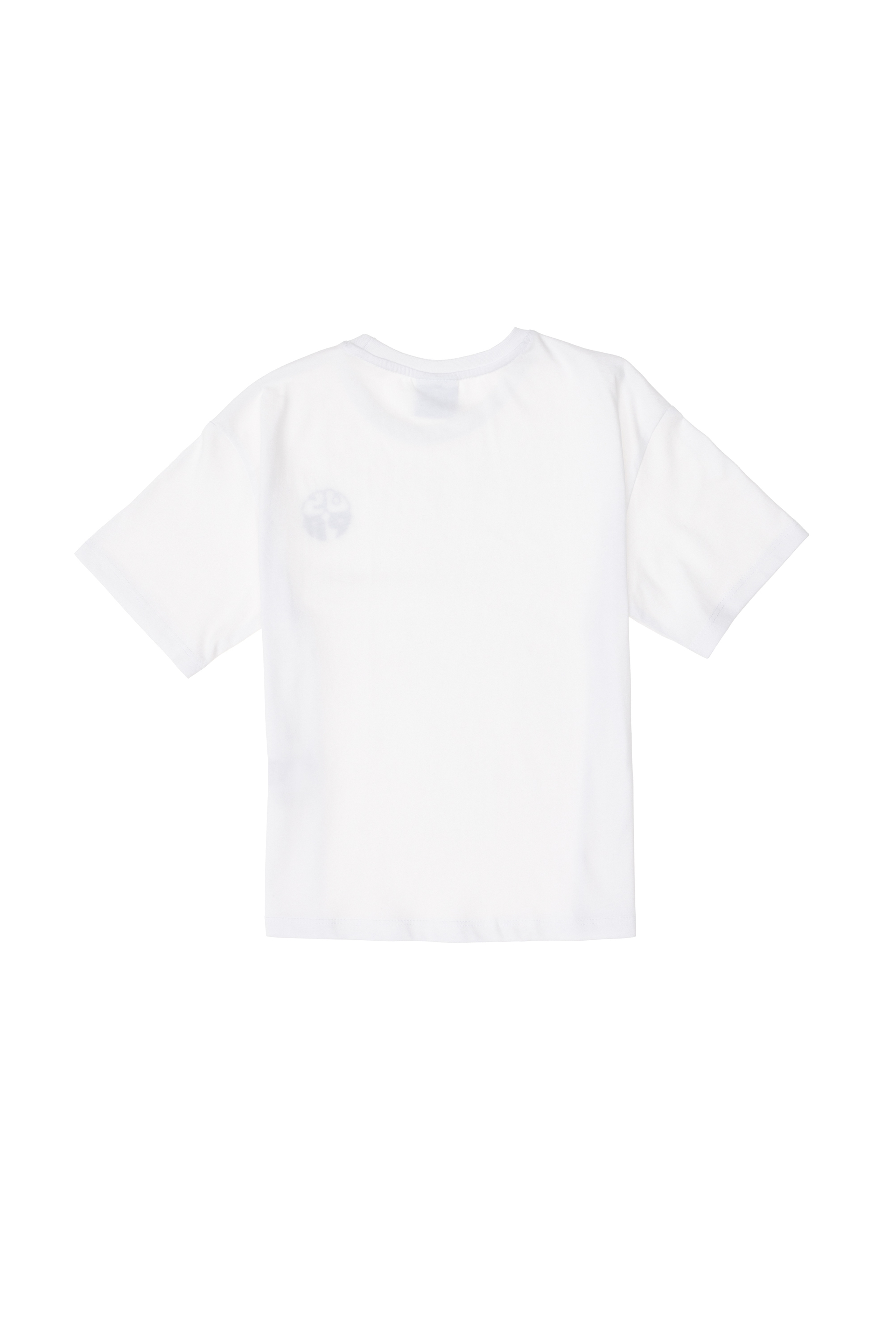 Erkek Çocuk Beyaz Comfort Basic Bisiklet Yaka Tişört - Image 3