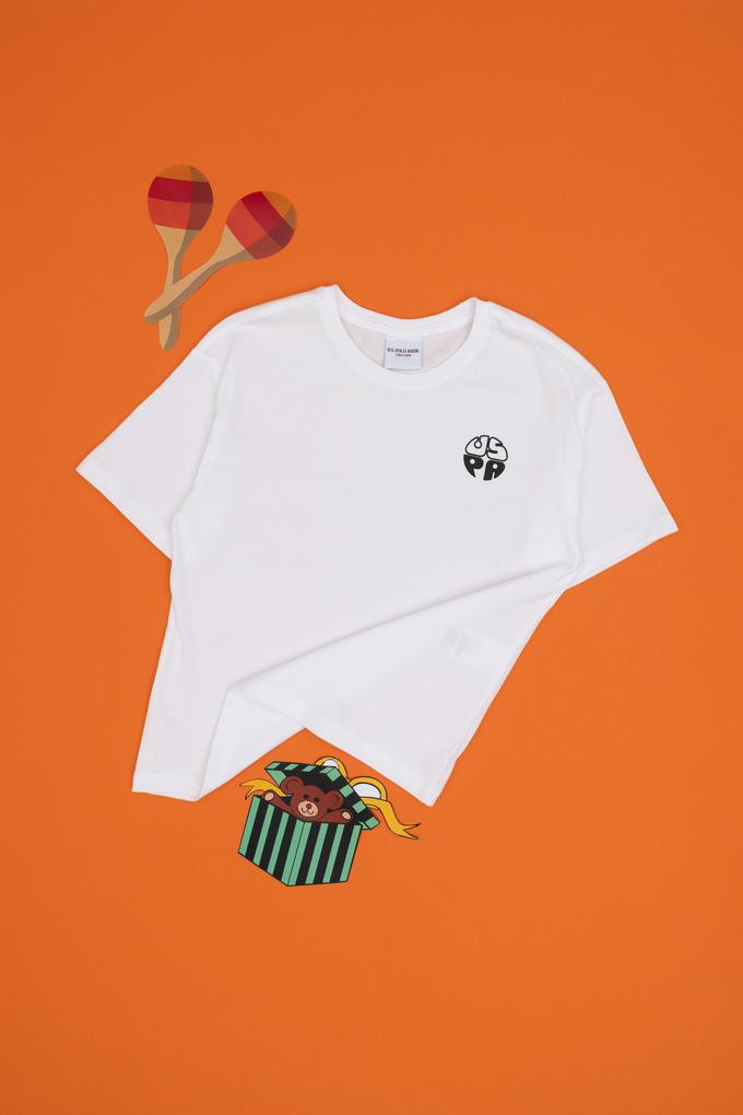 Erkek Çocuk Beyaz Comfort Basic Bisiklet Yaka Tişört