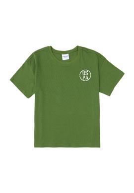 Erkek Çocuk Yeşil Oversize Bisiklet Yaka Tişört - 50298981065