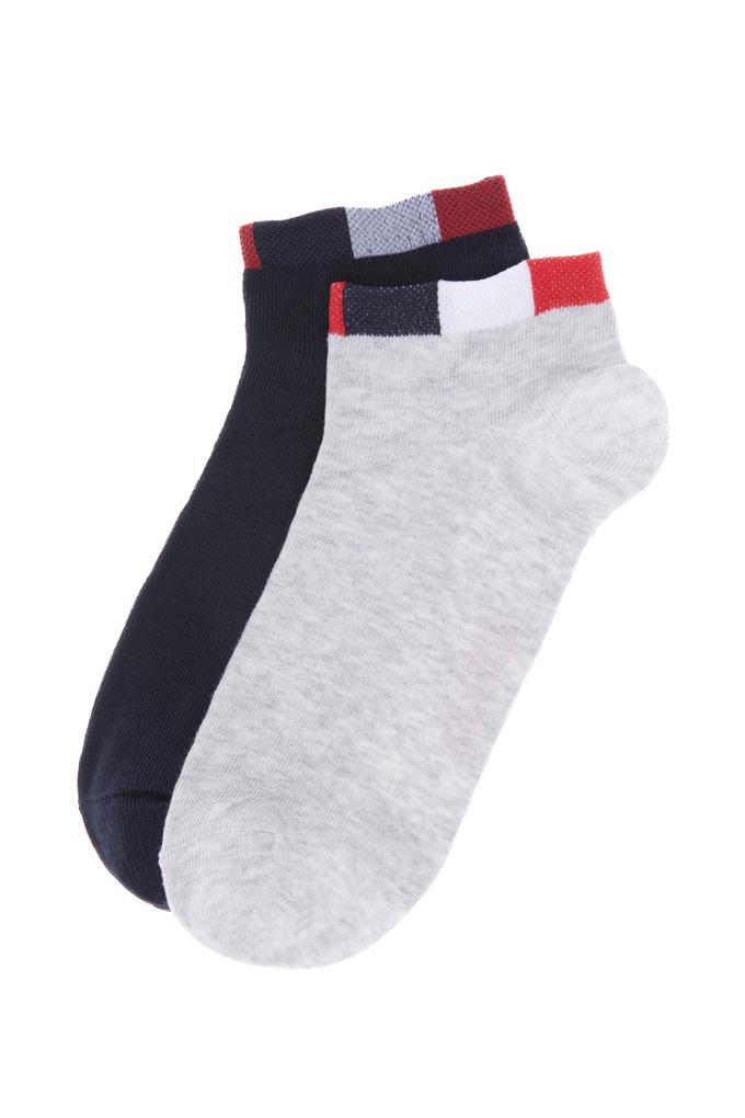 Erkek Gri Melanj 2'li Çorap