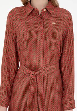 Kadın Haki Kemerli Mini Boy Dokuma Elbise - 50292269004