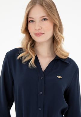 Kadın Lacivert Mini Boy Dokuma Elbise - 50297327010