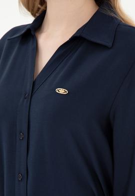 Kadın Lacivert Mini Boy Dokuma Elbise - 50297327010