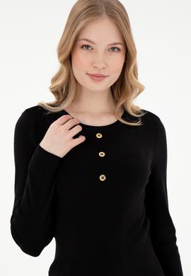 Kadın Siyah Mini Boy Triko Elbise - 50292314023