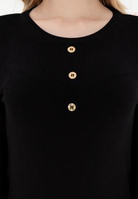 Kadın Siyah Mini Boy Triko Elbise - 50292314023