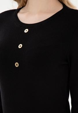 Kadın Siyah Mini Boy Triko Elbise - 50292314023