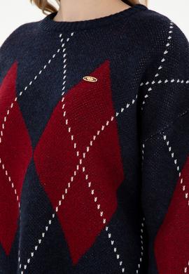 Kadın Lacivert Bisiklet Yaka Kazak - 50297113004