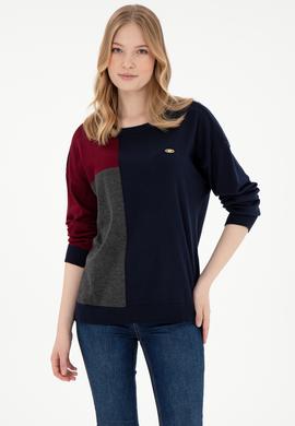 Kadın Lacivert Bisiklet Yaka Kazak - 50297112005