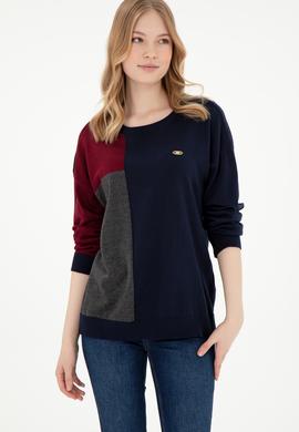 Kadın Lacivert Bisiklet Yaka Kazak - 50297112005