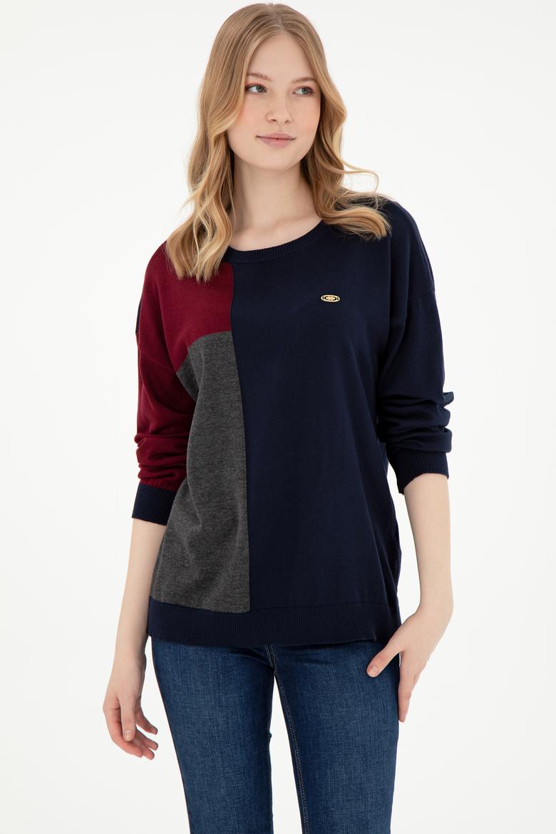 Kadın Lacivert Bisiklet Yaka Kazak - 50297112005