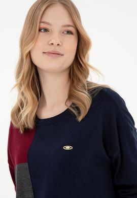 Kadın Lacivert Bisiklet Yaka Kazak - 50297112005