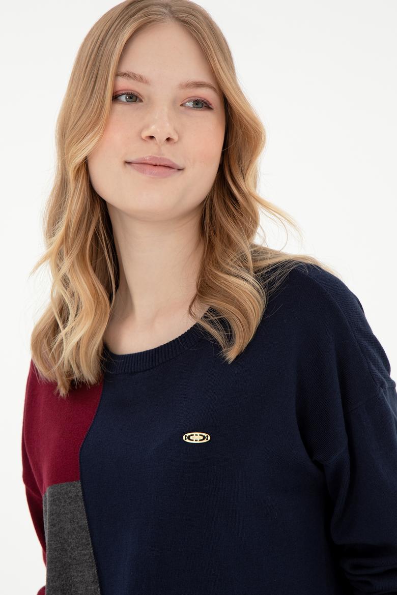 Kadın Lacivert Bisiklet Yaka Kazak - 50297112005