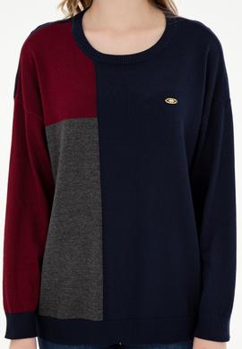 Kadın Lacivert Bisiklet Yaka Kazak - 50297112005