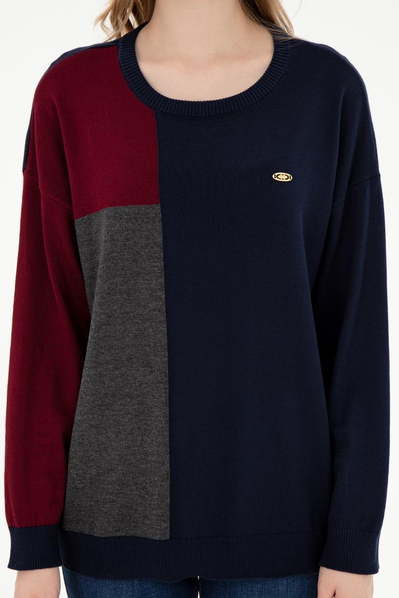 Kadın Lacivert Bisiklet Yaka Kazak - 50297112005