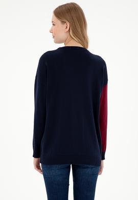 Kadın Lacivert Bisiklet Yaka Kazak - 50297112005