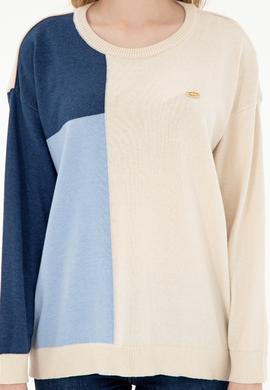 Kadın Krem Bisiklet Yaka Kazak - 50297112008