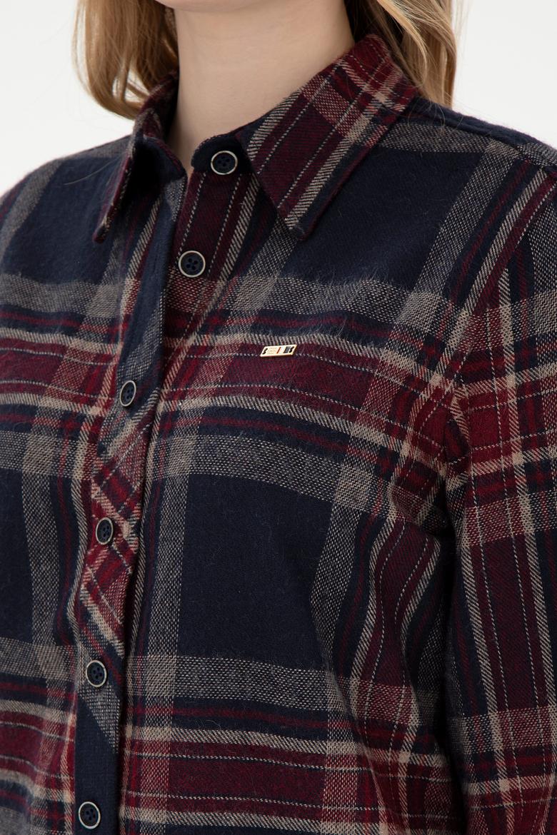 Kadın Lacivert Uzun Kollu Gömlek - 50297116002