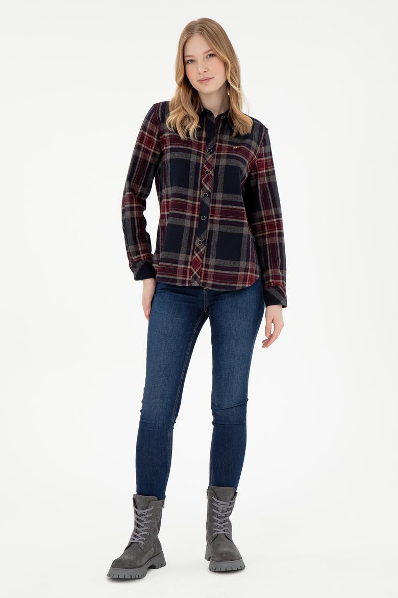 Kadın Lacivert Uzun Kollu Gömlek - 50297116002