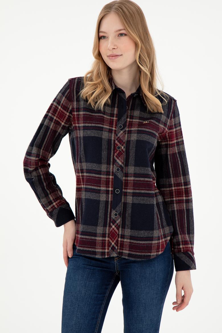 Kadın Lacivert Uzun Kollu Gömlek - 50297116002