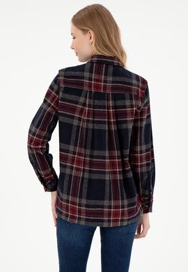 Kadın Lacivert Uzun Kollu Gömlek - 50297116002