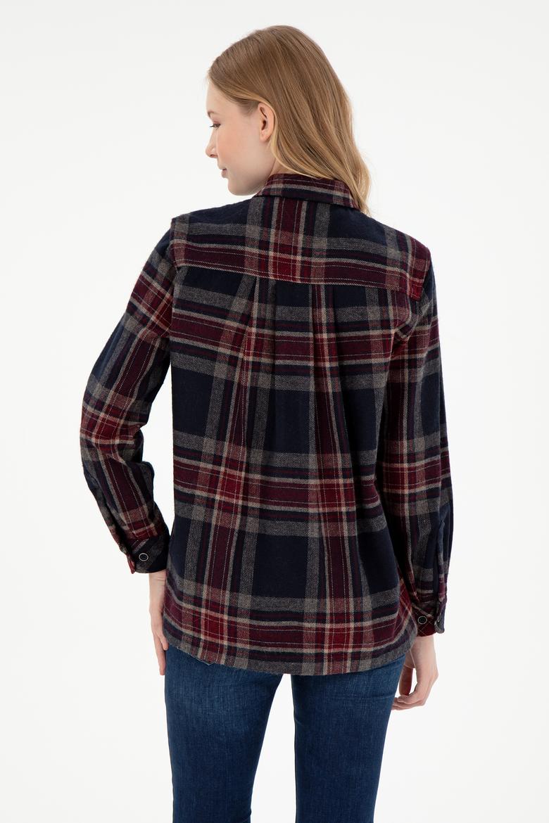 Kadın Lacivert Uzun Kollu Gömlek - 50297116002