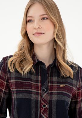 Kadın Lacivert Uzun Kollu Gömlek - 50297116002