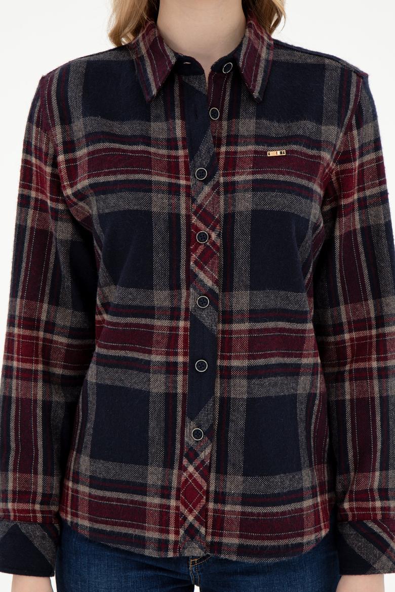 Kadın Lacivert Uzun Kollu Gömlek - 50297116002