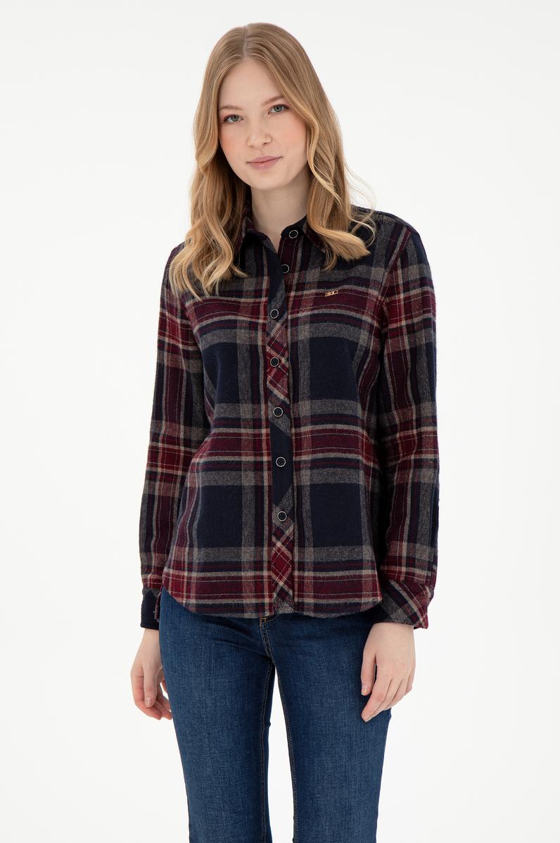 Kadın Lacivert Uzun Kollu Gömlek