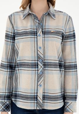 Kadın Krem Uzun Kollu Gömlek - 50297116013