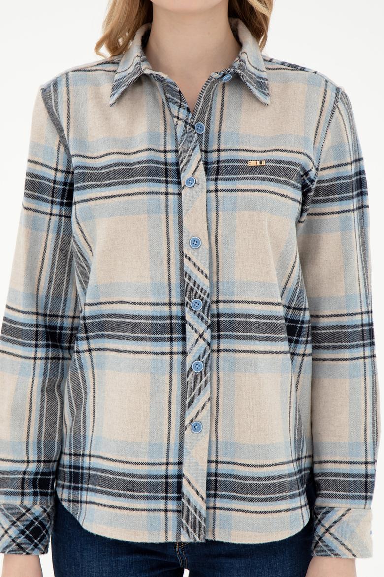 Kadın Krem Uzun Kollu Gömlek - 50297116013