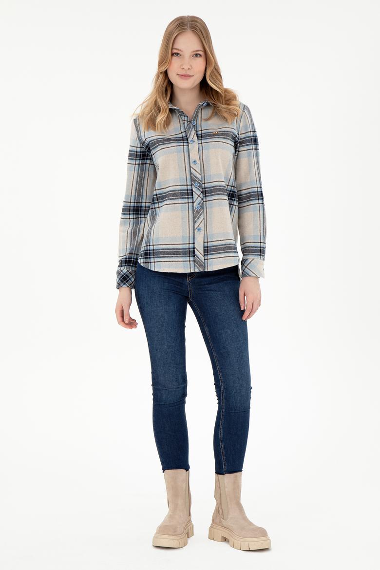 Kadın Krem Uzun Kollu Gömlek - 50297116013